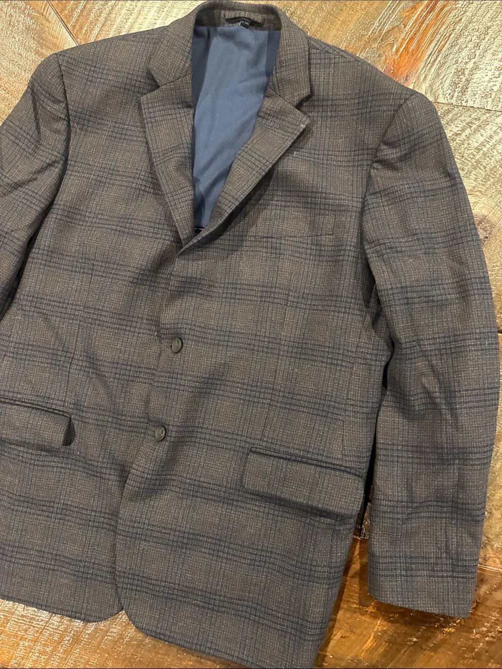 Jos. A. Bank Navy Plaid Sport Coat